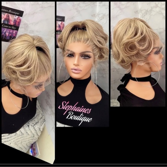 Human Hair Blended Lace Front Wig
